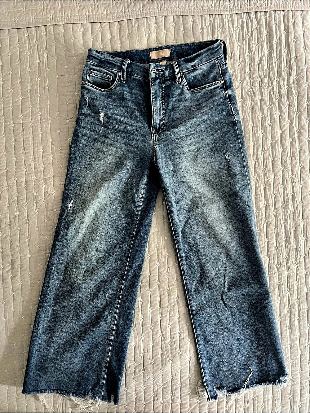 Kut from the Kloth Meg Fab AB Wide Leg Wide Leg Jeans in Blue Size 2